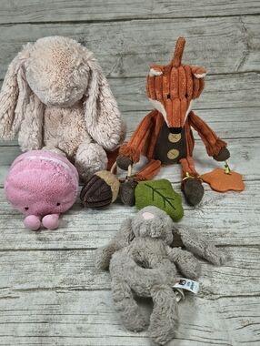 Jellycat Lot Of 4 Assorted Stuffed Animals